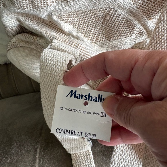 NWT Beige Geometric Patterned Backpack - Picture 8 of 10